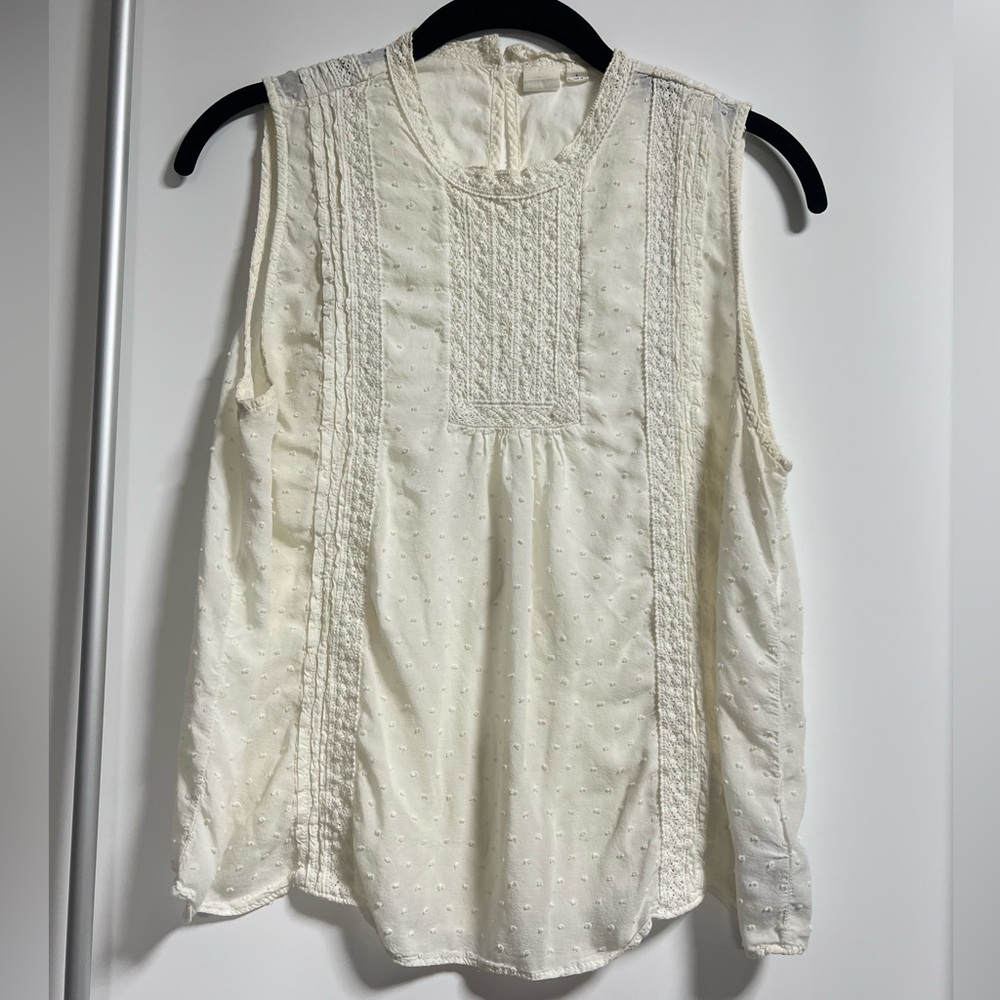 GAP Cream Textured Blouse